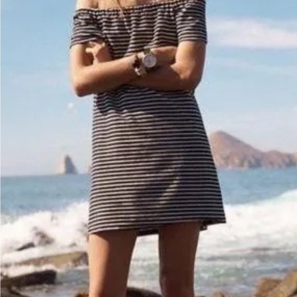 Madewell Striped Mini Dress SZ M - Picture 5 of 8